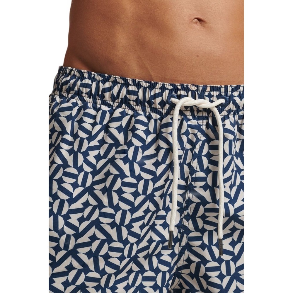 SUPERDRY STUDIOS SWIM SHORT ΜΑΓΙΟ ΑΝΔΡΙΚΟ NAVY/WHITE