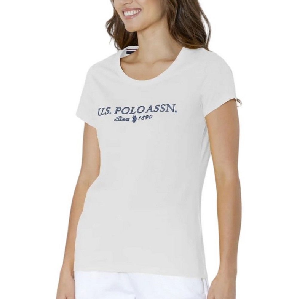 U.S.POLO ASSN LUCY 000270 PPDB T-SHIRT SS ΜΠΛΟΥΖΑ ΓΥΝΑΙΚΕΙΑ WHITE