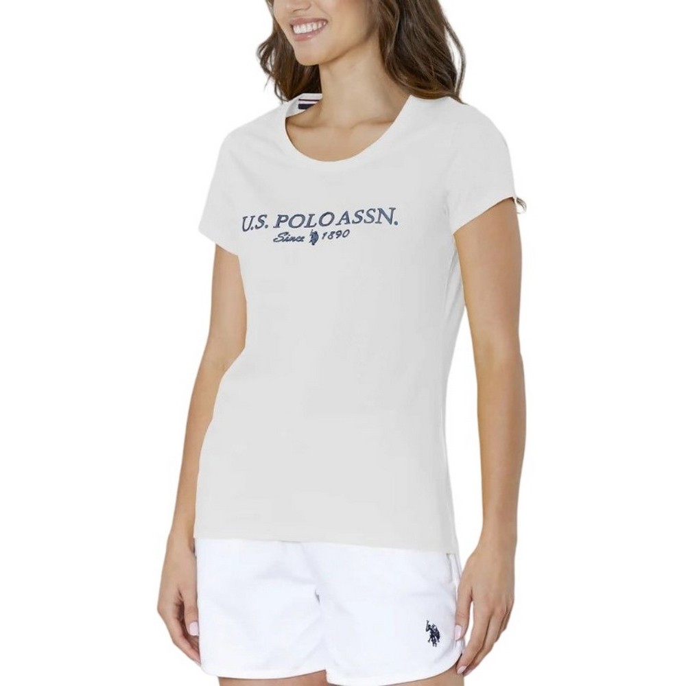 U.S.POLO ASSN LUCY 000270 PPDB T-SHIRT SS ΜΠΛΟΥΖΑ ΓΥΝΑΙΚΕΙΑ WHITE