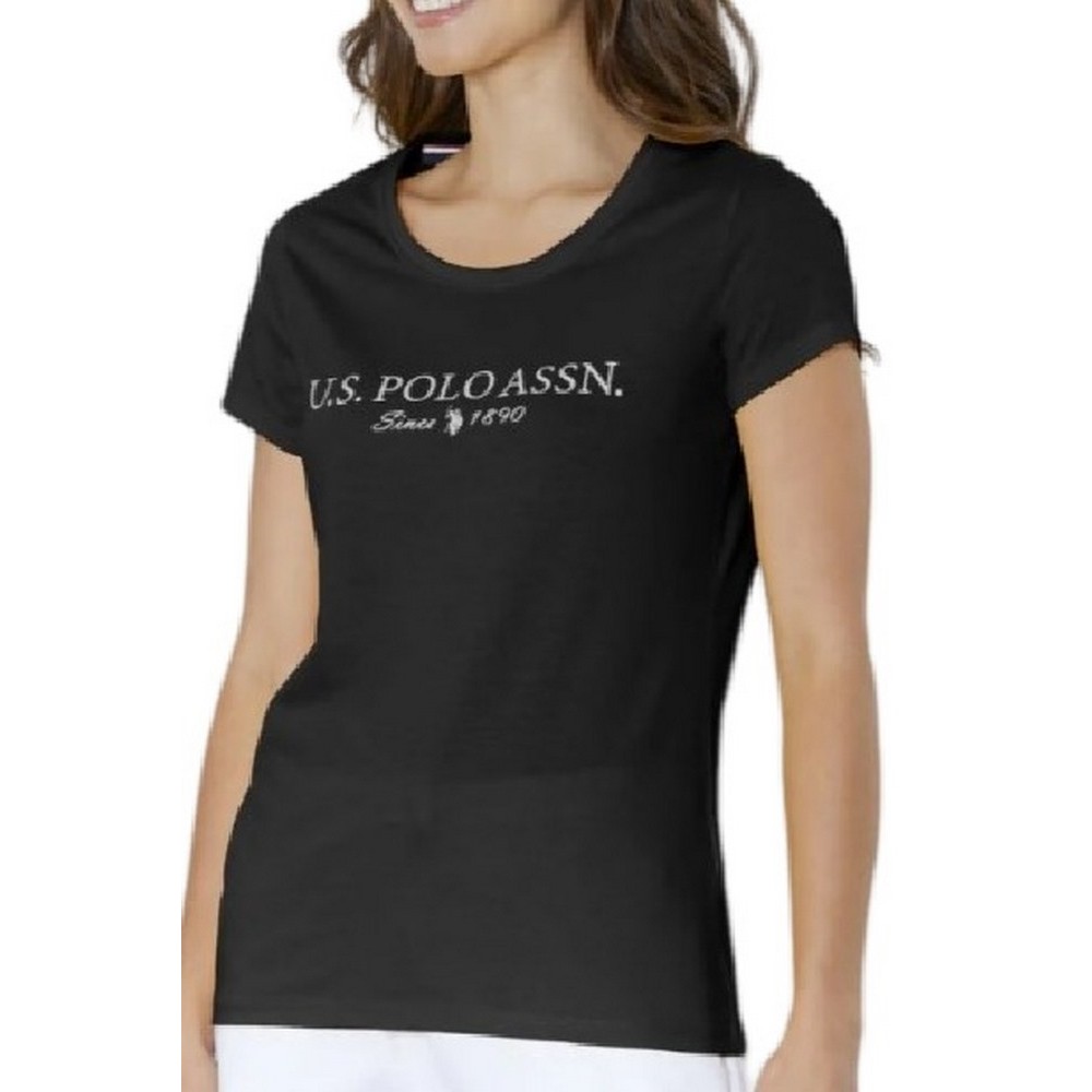 U.S.POLO ASSN LUCY 000270 PPDB T-SHIRT SS ΜΠΛΟΥΖΑ ΓΥΝΑΙΚΕΙΑ BLACK