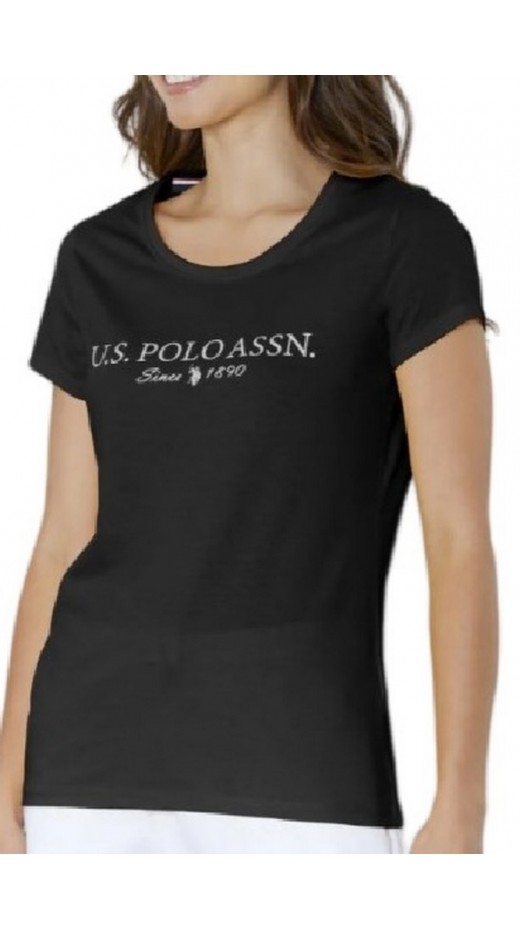 U.S.POLO ASSN LUCY 000270 PPDB T-SHIRT SS ΜΠΛΟΥΖΑ ΓΥΝΑΙΚΕΙΑ BLACK