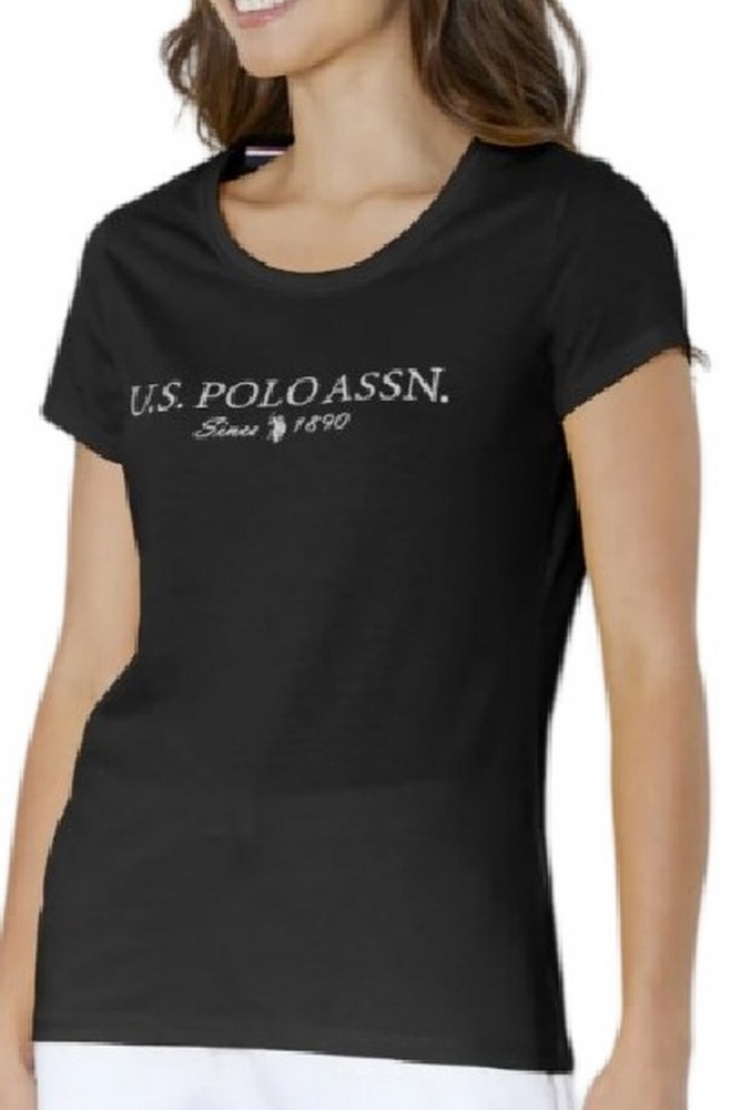 U.S.POLO ASSN LUCY 000270 PPDB T-SHIRT SS ΜΠΛΟΥΖΑ ΓΥΝΑΙΚΕΙΑ BLACK
