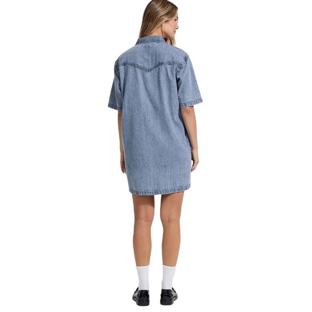 GUESS OVERSIZE DRESS ΦΟΡΕΜΑ ΓΥΝΑΙΚΕΙΟ BLUΕ DENIM