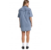 GUESS OVERSIZE DRESS ΦΟΡΕΜΑ ΓΥΝΑΙΚΕΙΟ BLUΕ DENIM
