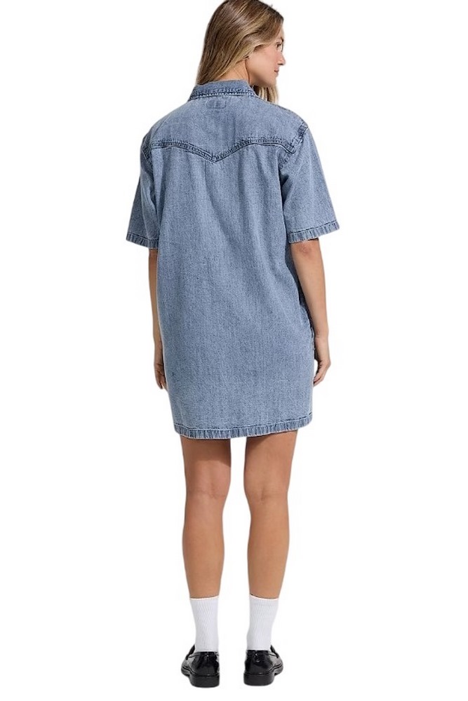 GUESS OVERSIZE DRESS ΦΟΡΕΜΑ ΓΥΝΑΙΚΕΙΟ BLUΕ DENIM