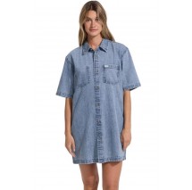 GUESS OVERSIZE DRESS ΦΟΡΕΜΑ ΓΥΝΑΙΚΕΙΟ BLUΕ DENIM