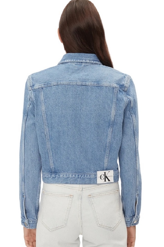 CALVIN KLEIN JEANS CROPPED 90S DENIM JACKET ΜΠΟΥΦΑΝ ΓΥΝΑΙΚΕΙΟ BLUE