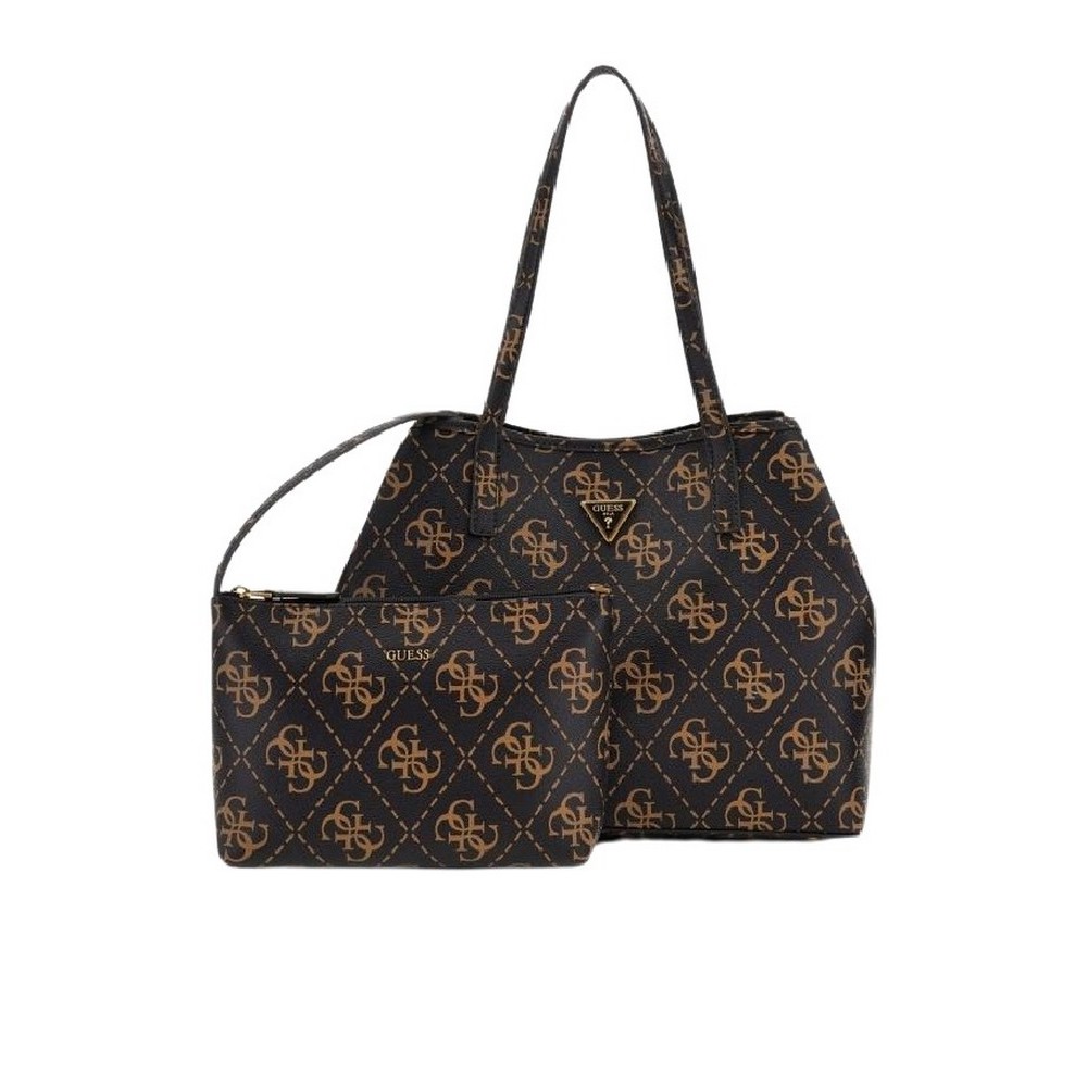 GUESS VIKKY LARGE TOTE ΤΣΑΝΤΑ ΓΥΝΑΙΚΕΙΑ BROWN