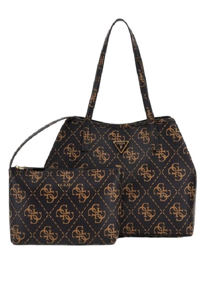 GUESS VIKKY LARGE TOTE ΤΣΑΝΤΑ ΓΥΝΑΙΚΕΙΑ BROWN