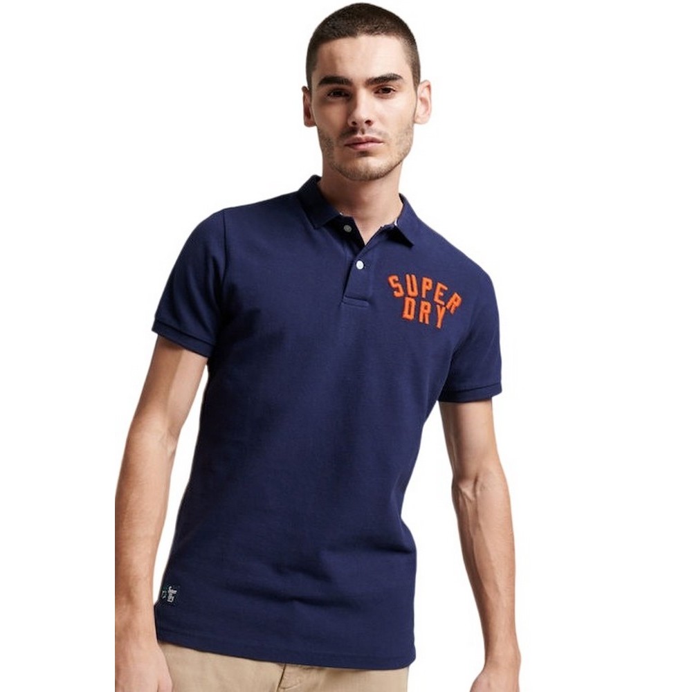 SUPERDRY D1 OVIN VINTAGE SUPERSTATE POLO ΜΠΛΟΥΖΑ ΑΝΔΡΙΚΗ NAVY