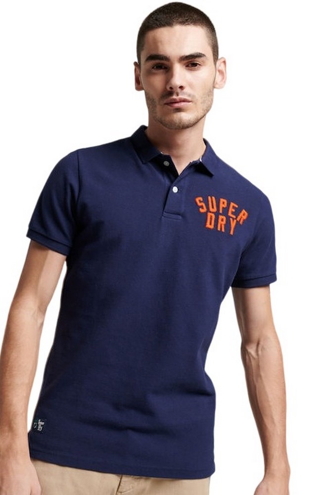 SUPERDRY D1 OVIN VINTAGE SUPERSTATE POLO ΜΠΛΟΥΖΑ ΑΝΔΡΙΚΗ NAVY