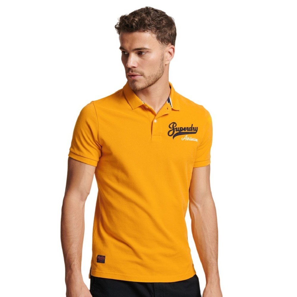 SUPERDRY D1 OVIN VINTAGE SUPERSTATE POLO ΜΠΛΟΥΖΑ ΑΝΔΡΙΚΗ YELLOW