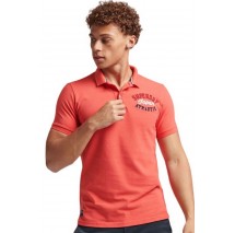 SUPERDRY D1 OVIN VINTAGE SUPERSTATE POLO ΜΠΛΟΥΖΑ ΑΝΔΡΙΚΗ CORAL