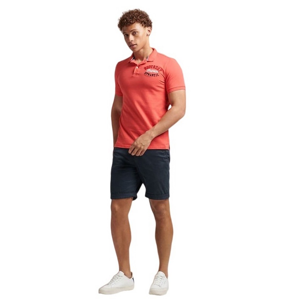 SUPERDRY D1 OVIN VINTAGE SUPERSTATE POLO ΜΠΛΟΥΖΑ ΑΝΔΡΙΚΗ CORAL