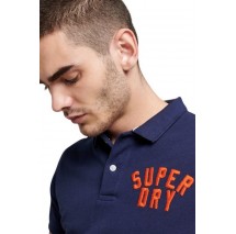 SUPERDRY D1 OVIN VINTAGE SUPERSTATE POLO ΜΠΛΟΥΖΑ ΑΝΔΡΙΚΗ NAVY