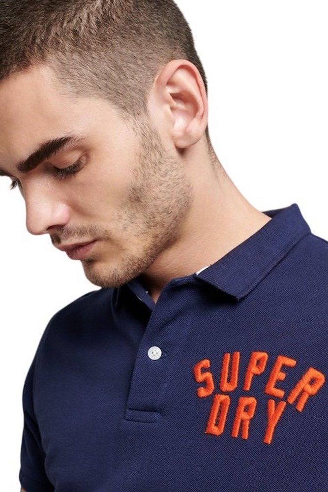 SUPERDRY D1 OVIN VINTAGE SUPERSTATE POLO ΜΠΛΟΥΖΑ ΑΝΔΡΙΚΗ NAVY