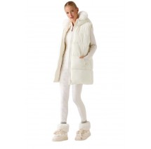GUESS KATRINA SKI HOODY VEST ΓΙΛΕΚΟ ΜΠΟΥΦΑΝ ΓΥΝΑΙΚΕΙΟ WHITE
