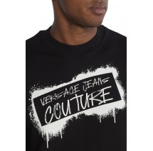 VERSACE JEANS COUTURE R LOGO GRAFFITI ΜΠΛΟΥΖΑ ΑΝΔΡΙΚΗ BLACK