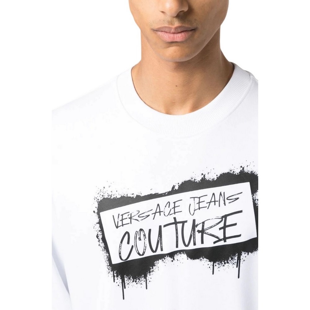 VERSACE JEANS COUTURE R LOGO GRAFFITI ΜΠΛΟΥΖΑ ΑΝΔΡΙΚΗ WHITE