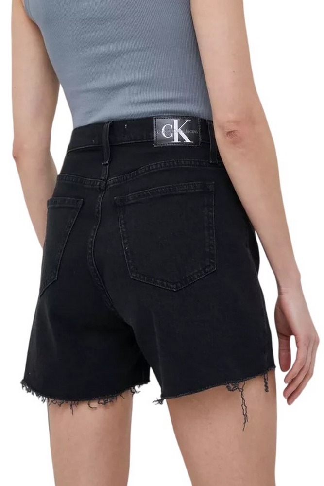 CALVIN KLEIN JEANS MOM SHORT ΣΟΡΤΣ ΓΥΝΑΙΚΕΙΟ BLACK DENIM