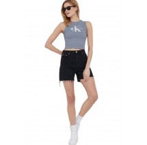 CALVIN KLEIN JEANS MOM SHORT ΣΟΡΤΣ ΓΥΝΑΙΚΕΙΟ BLACK DENIM