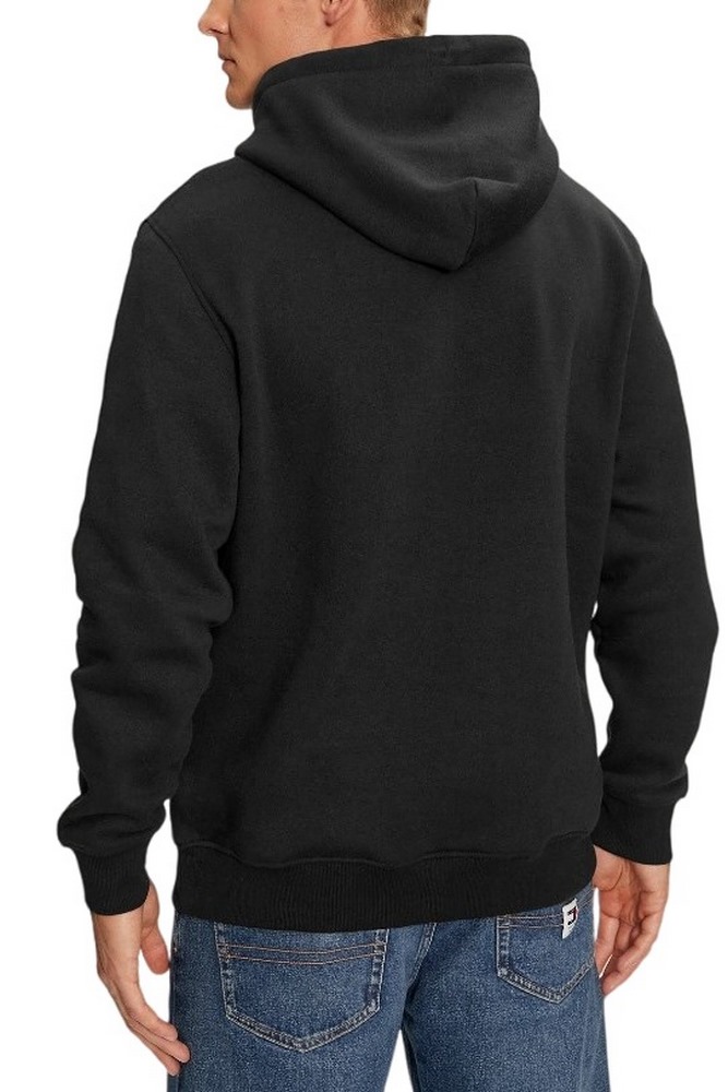 TOMMY JEANS REG LINEAR LOGO HOODIE EXT ΜΠΛΟΥΖΑ ΦΟΥΤΕΡ ΑΝΔΡΙΚΗ BLACK
