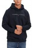 TOMMY JEANS REG LINEAR LOGO HOODIE EXT  ΜΠΛΟΥΖΑ ΦΟΥΤΕΡ ΑΝΔΡΙΚΗ DARK NAVY