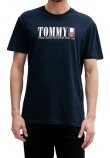 TOMMY JEANS REG TOMMY DNA FLAG TEE T-SHIRT ΜΠΛΟΥΖΑ ΑΝΔΡΙΚΗ NAVY