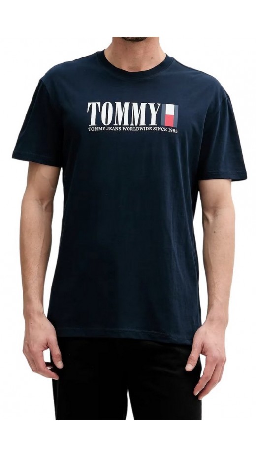 TOMMY JEANS REG TOMMY DNA FLAG TEE T-SHIRT ΜΠΛΟΥΖΑ ΑΝΔΡΙΚΗ NAVY