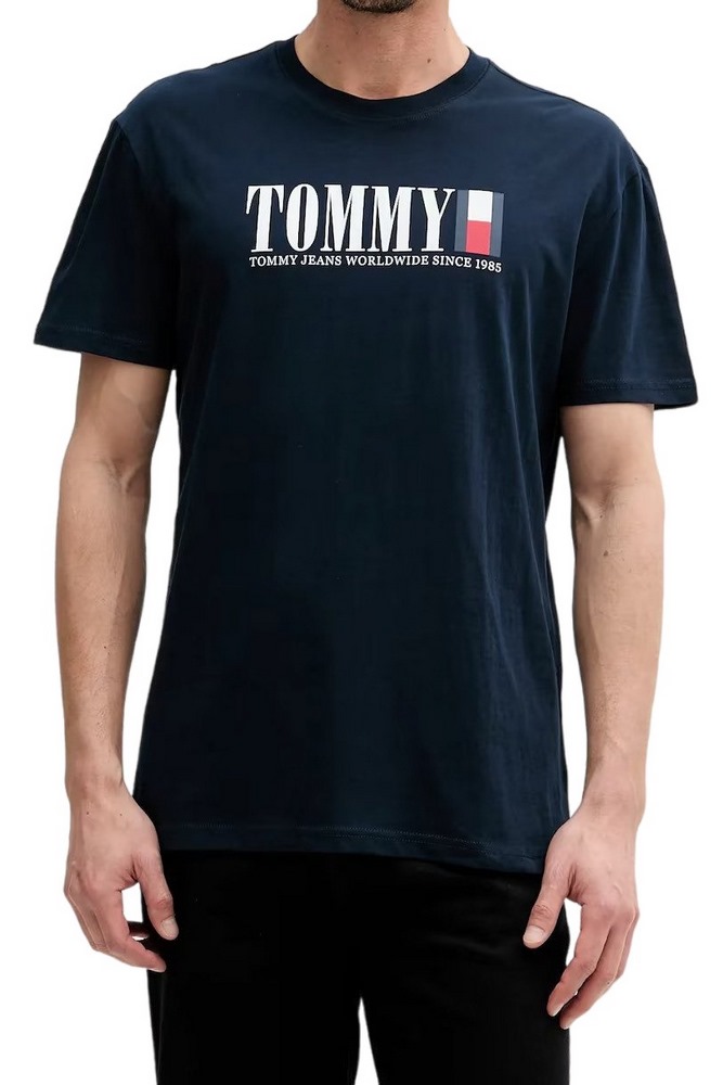 TOMMY JEANS REG TOMMY DNA FLAG TEE T-SHIRT ΜΠΛΟΥΖΑ ΑΝΔΡΙΚΗ NAVY