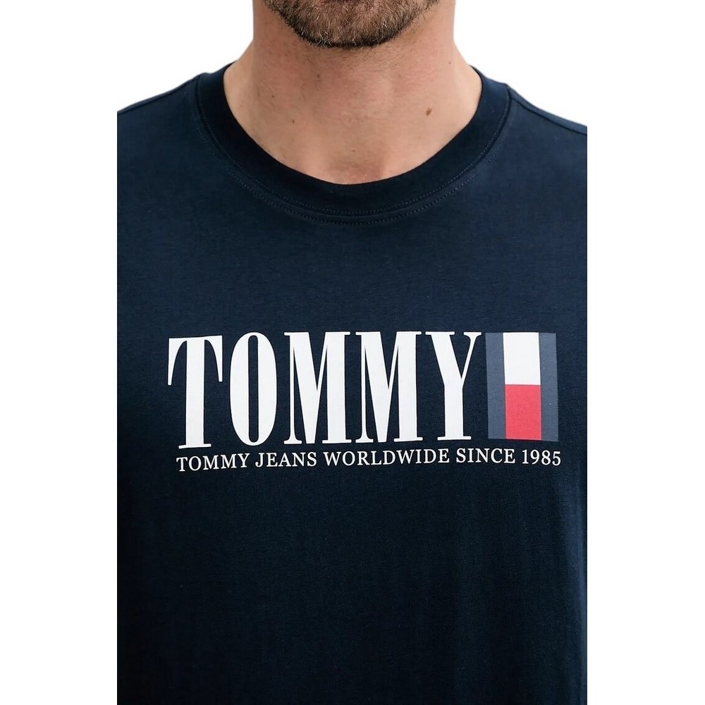 TOMMY JEANS REG TOMMY DNA FLAG TEE T-SHIRT ΜΠΛΟΥΖΑ ΑΝΔΡΙΚΗ NAVY