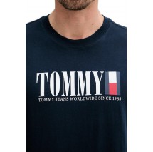 TOMMY JEANS REG TOMMY DNA FLAG TEE T-SHIRT ΜΠΛΟΥΖΑ ΑΝΔΡΙΚΗ NAVY