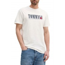 TOMMY JEANS REG TOMMY DNA FLAG TEE T-SHIRT ΜΠΛΟΥΖΑ ΑΝΔΡΙΚΗ OFF WHITE