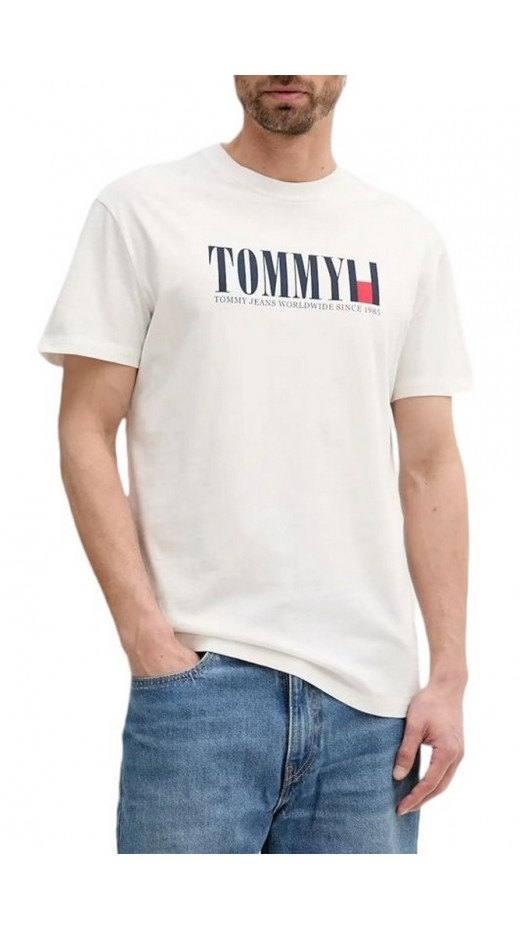 TOMMY JEANS REG TOMMY DNA FLAG TEE T-SHIRT ΜΠΛΟΥΖΑ ΑΝΔΡΙΚΗ OFF WHITE
