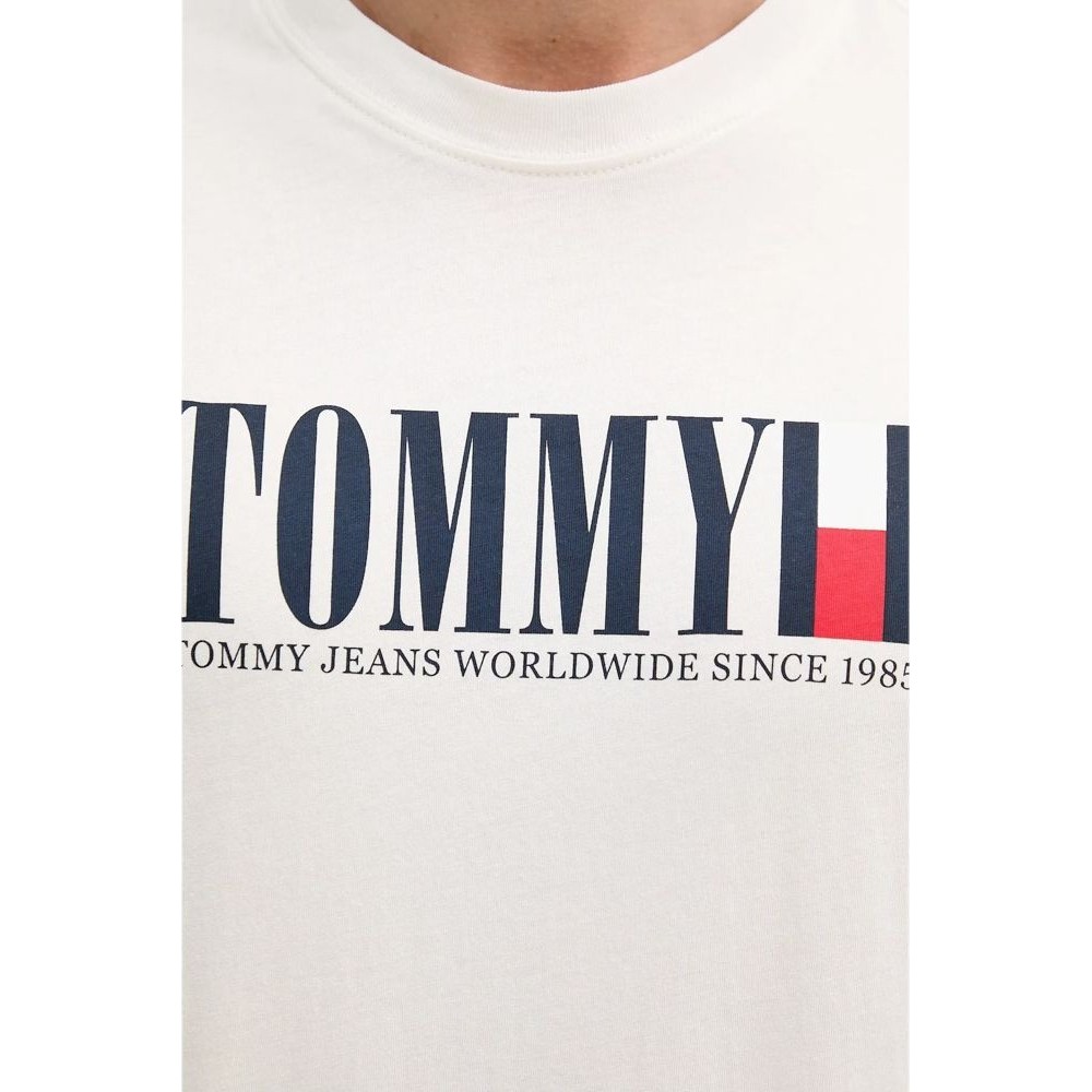 TOMMY JEANS REG TOMMY DNA FLAG TEE T-SHIRT ΜΠΛΟΥΖΑ ΑΝΔΡΙΚΗ OFF WHITE
