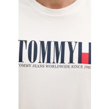 TOMMY JEANS REG TOMMY DNA FLAG TEE T-SHIRT ΜΠΛΟΥΖΑ ΑΝΔΡΙΚΗ OFF WHITE