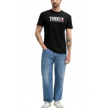 TOMMY JEANS REG TOMMY DNA FLAG TEE T-SHIRT ΜΠΛΟΥΖΑ ΑΝΔΡΙΚΗ BLACK