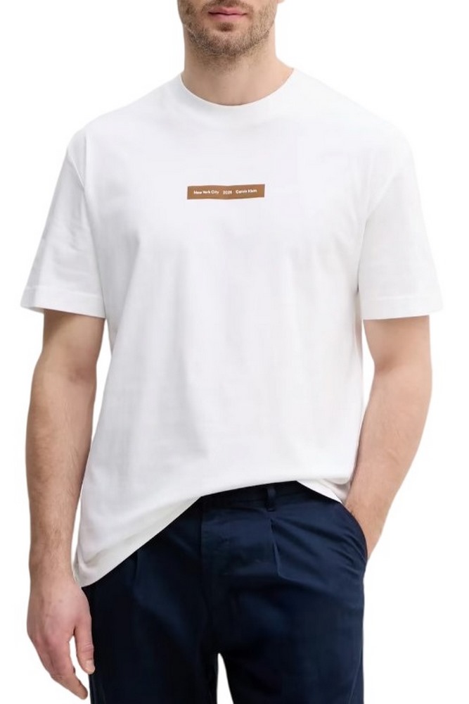 CALVIN KLEIN JEANS NYC 2025 TEE T-SHIRT ΜΠΛΟΥΖΑ ΑΝΔΡΙΚΗ BRIGHT WHITE
