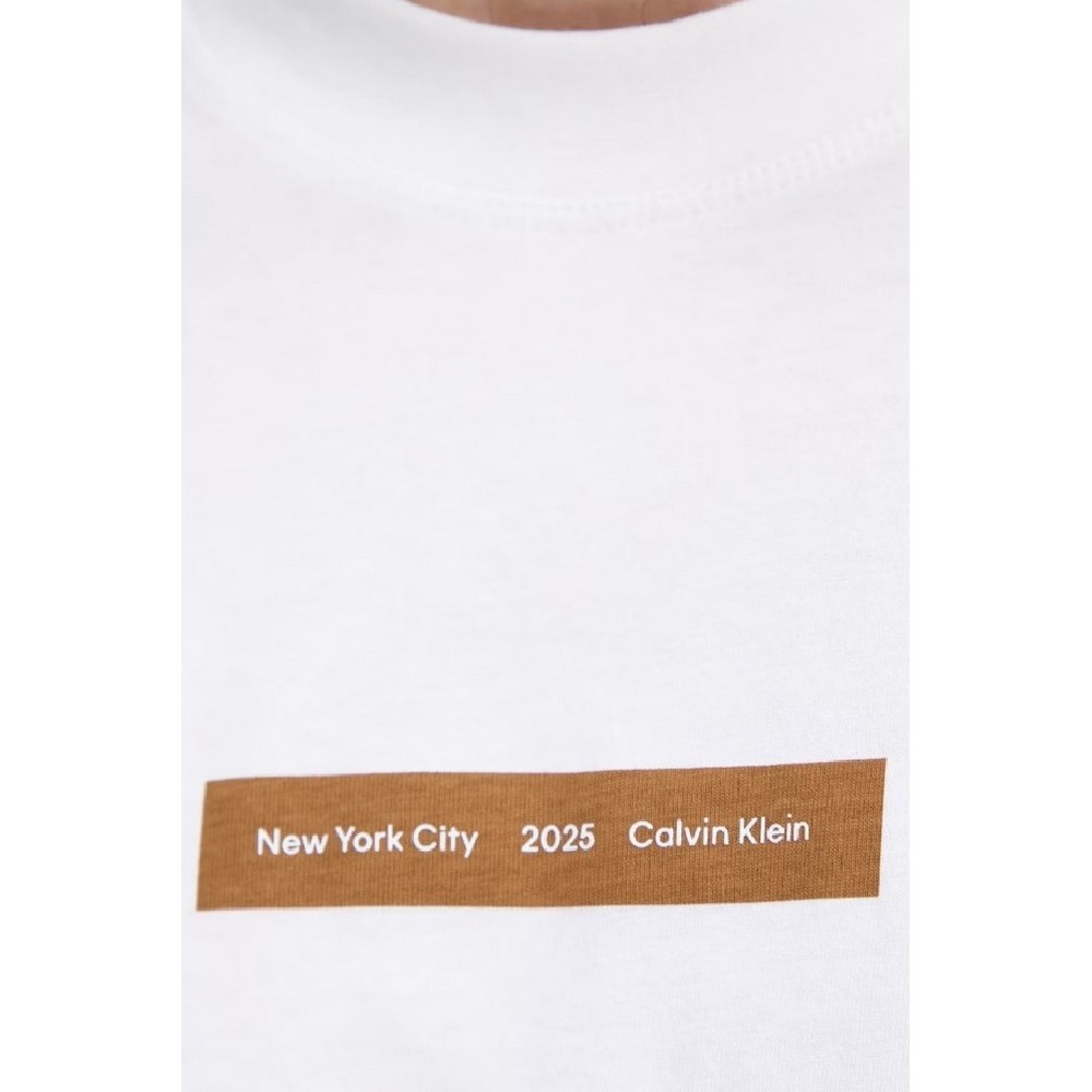 CALVIN KLEIN JEANS NYC 2025 TEE T-SHIRT ΜΠΛΟΥΖΑ ΑΝΔΡΙΚΗ BRIGHT WHITE