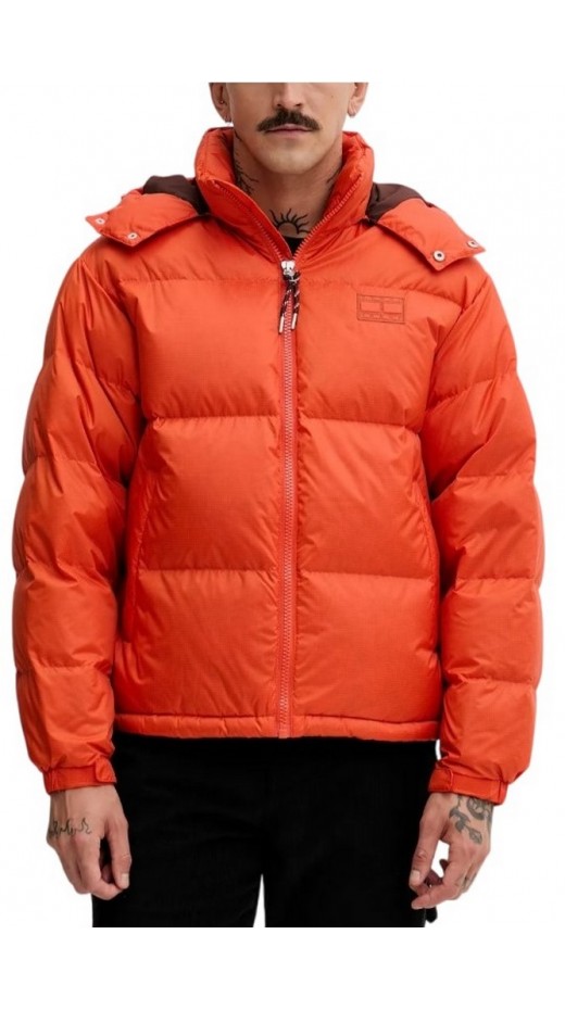 TOMMY JEANS ALASKA DOWN PUFFER EXT ΜΠΟΥΦΑΝ ΑΝΔΡΙΚΟ ORANGE