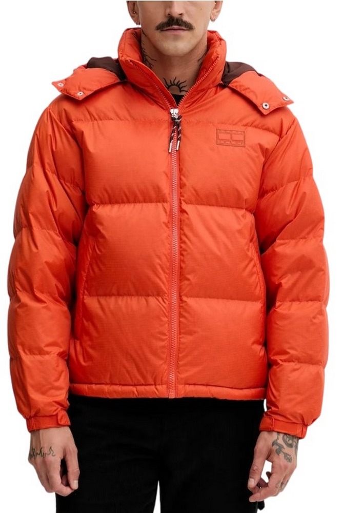 TOMMY JEANS ALASKA DOWN PUFFER EXT ΜΠΟΥΦΑΝ ΑΝΔΡΙΚΟ ORANGE