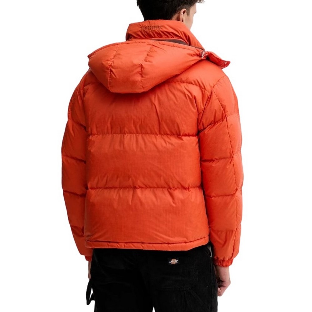 TOMMY JEANS ALASKA DOWN PUFFER EXT ΜΠΟΥΦΑΝ ΑΝΔΡΙΚΟ ORANGE