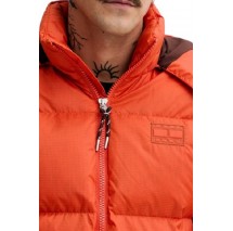 TOMMY JEANS ALASKA DOWN PUFFER EXT ΜΠΟΥΦΑΝ ΑΝΔΡΙΚΟ ORANGE