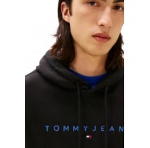TOMMY JEANS REG LINEAR LOGO HOODIE EXT  ΜΠΛΟΥΖΑ ΦΟΥΤΕΡ ΑΝΔΡΙΚΗ BLACK/BLACK