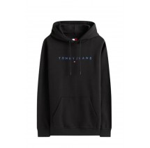 TOMMY JEANS REG LINEAR LOGO HOODIE EXT  ΜΠΛΟΥΖΑ ΦΟΥΤΕΡ ΑΝΔΡΙΚΗ BLACK/BLACK