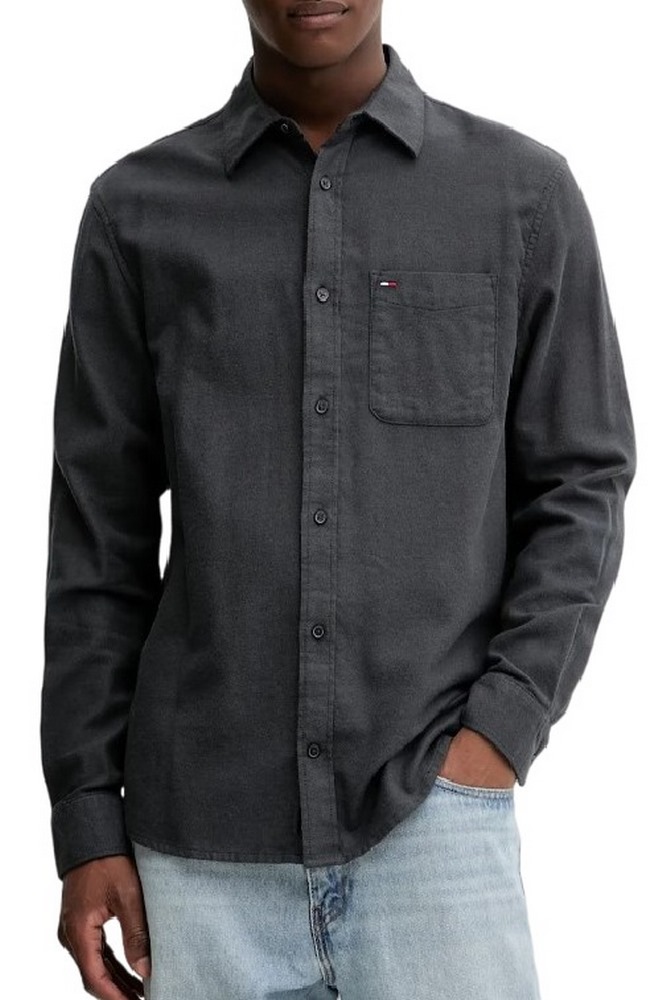 TOMMY JEANS REG FLANNEL SHIRT EXT ΠΟΥΚΑΜΙΣΟ ΑΝΔΡΙΚΟ BLACK