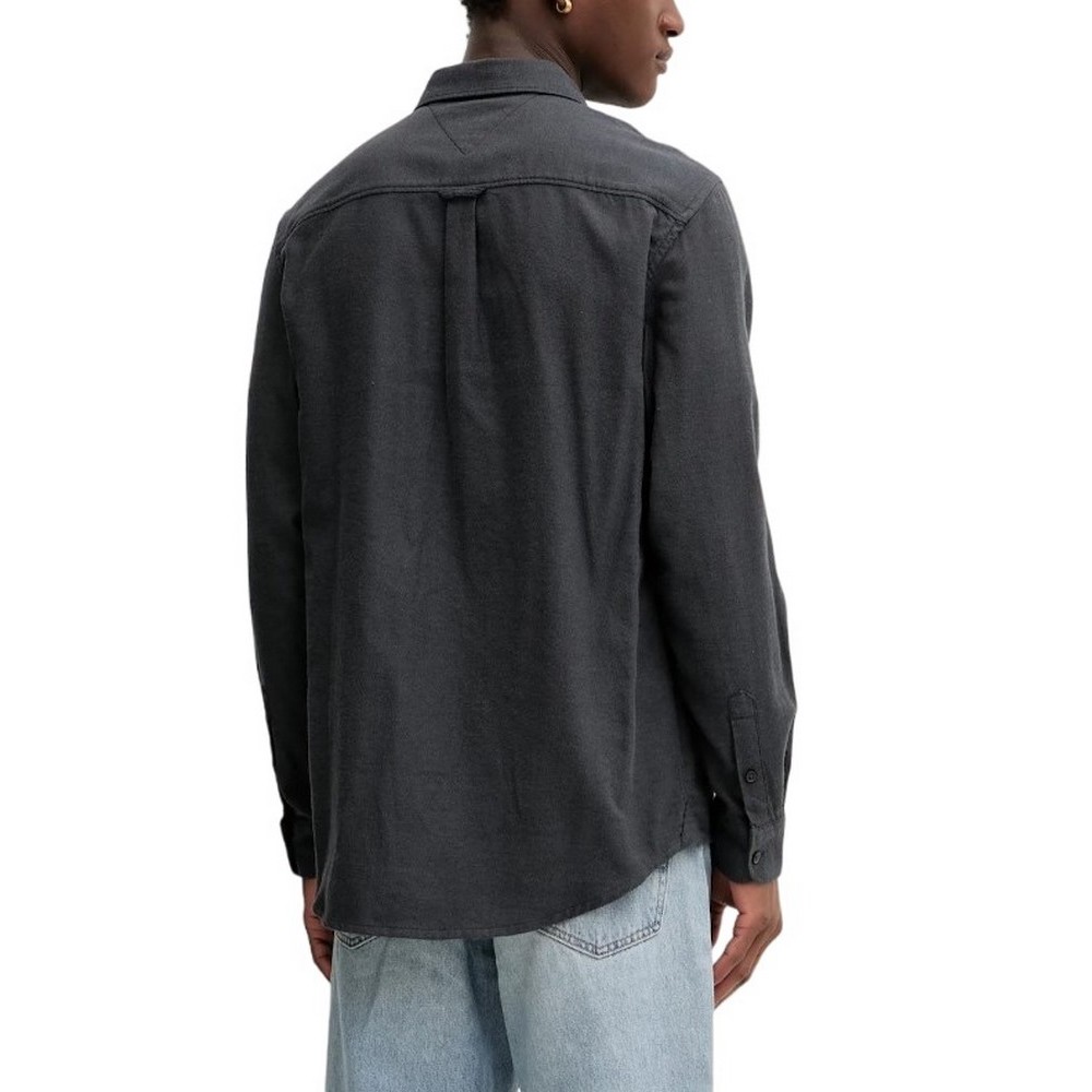 TOMMY JEANS REG FLANNEL SHIRT EXT ΠΟΥΚΑΜΙΣΟ ΑΝΔΡΙΚΟ BLACK