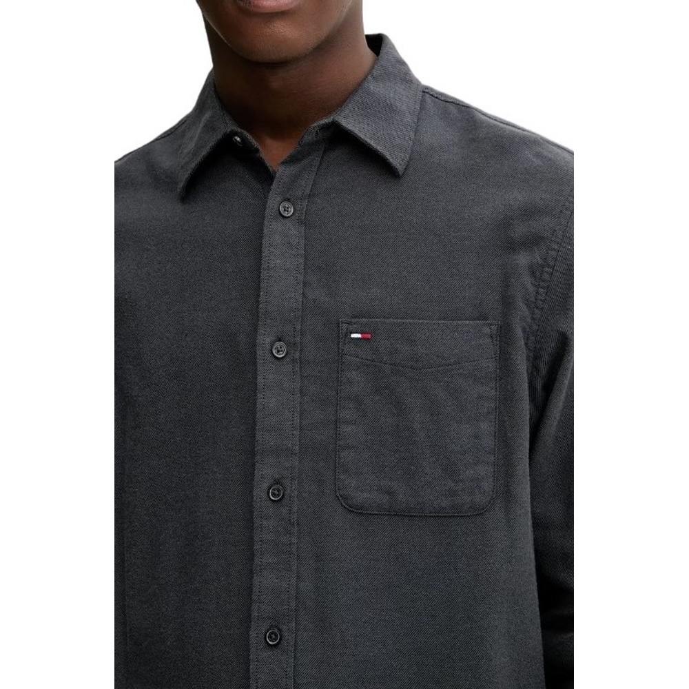 TOMMY JEANS REG FLANNEL SHIRT EXT ΠΟΥΚΑΜΙΣΟ ΑΝΔΡΙΚΟ BLACK