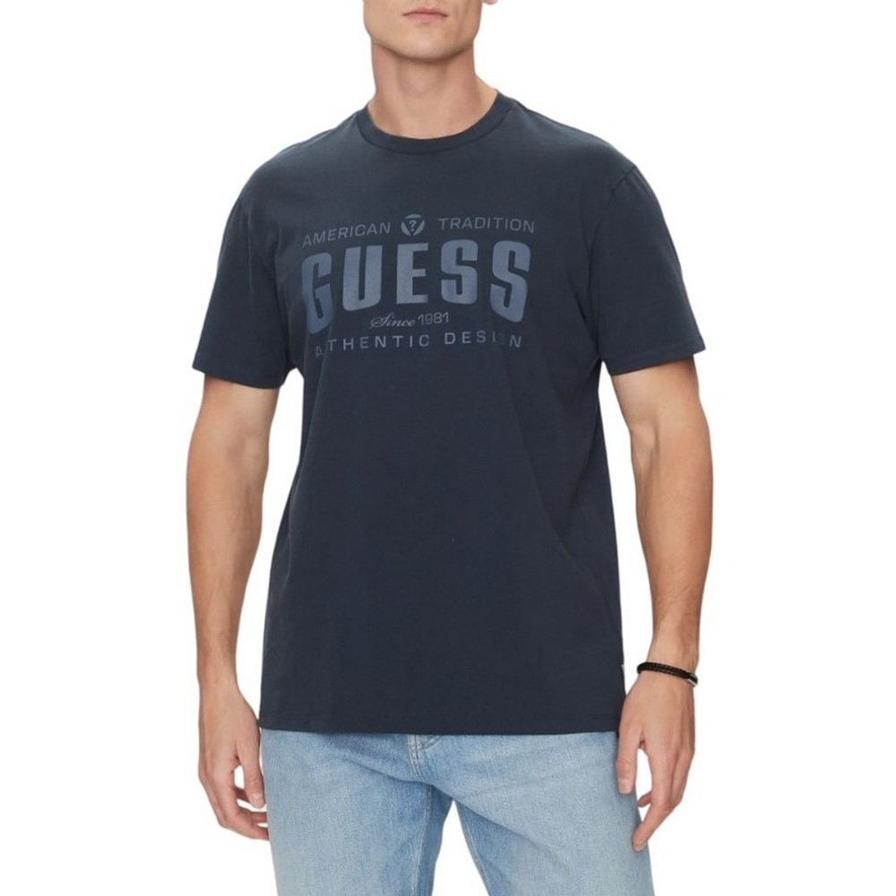 GUESS TRADITION TEE T-SHIRT ΜΠΛΟΥΖΑ ΑΝΔΡΙΚΗ NAVY