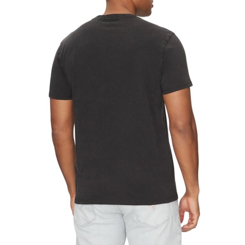 GUESS TRADITION TEE T-SHIRT ΜΠΛΟΥΖΑ ΑΝΔΡΙΚΗ WASHED BLACK